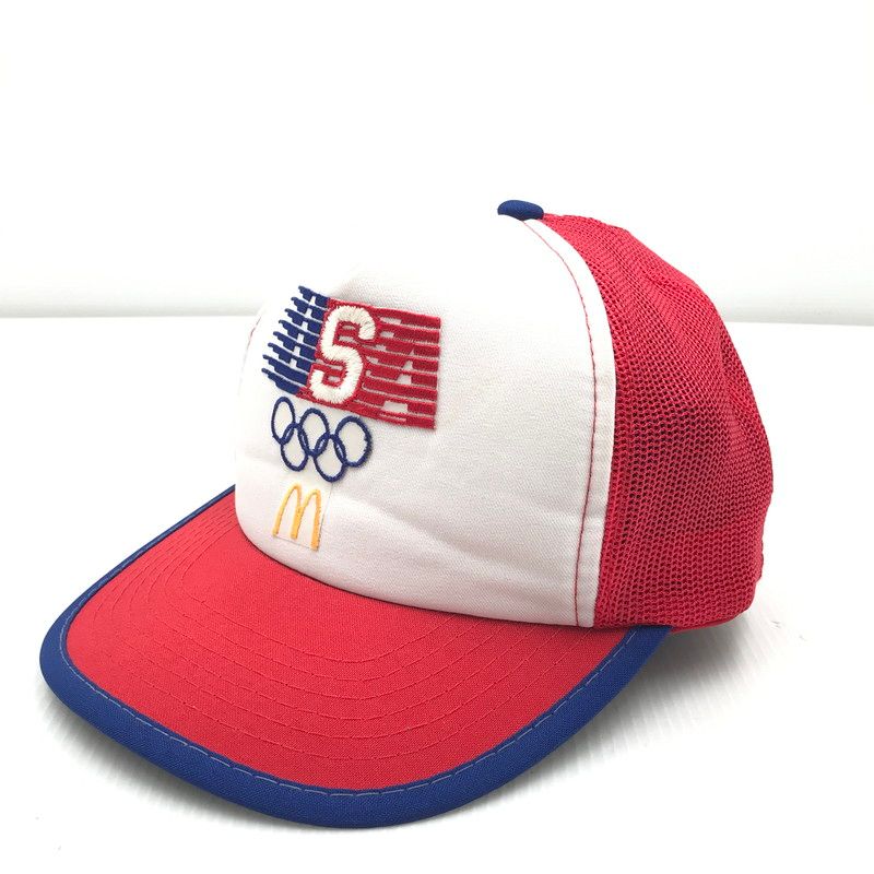 品 LOS ANGELES OLYMPIC ロサンゼルス オリンピック × MCDONALD マクドナルド 1984 MESH CAP メッシュキャップ 帽子 185-251116-na-08-tag