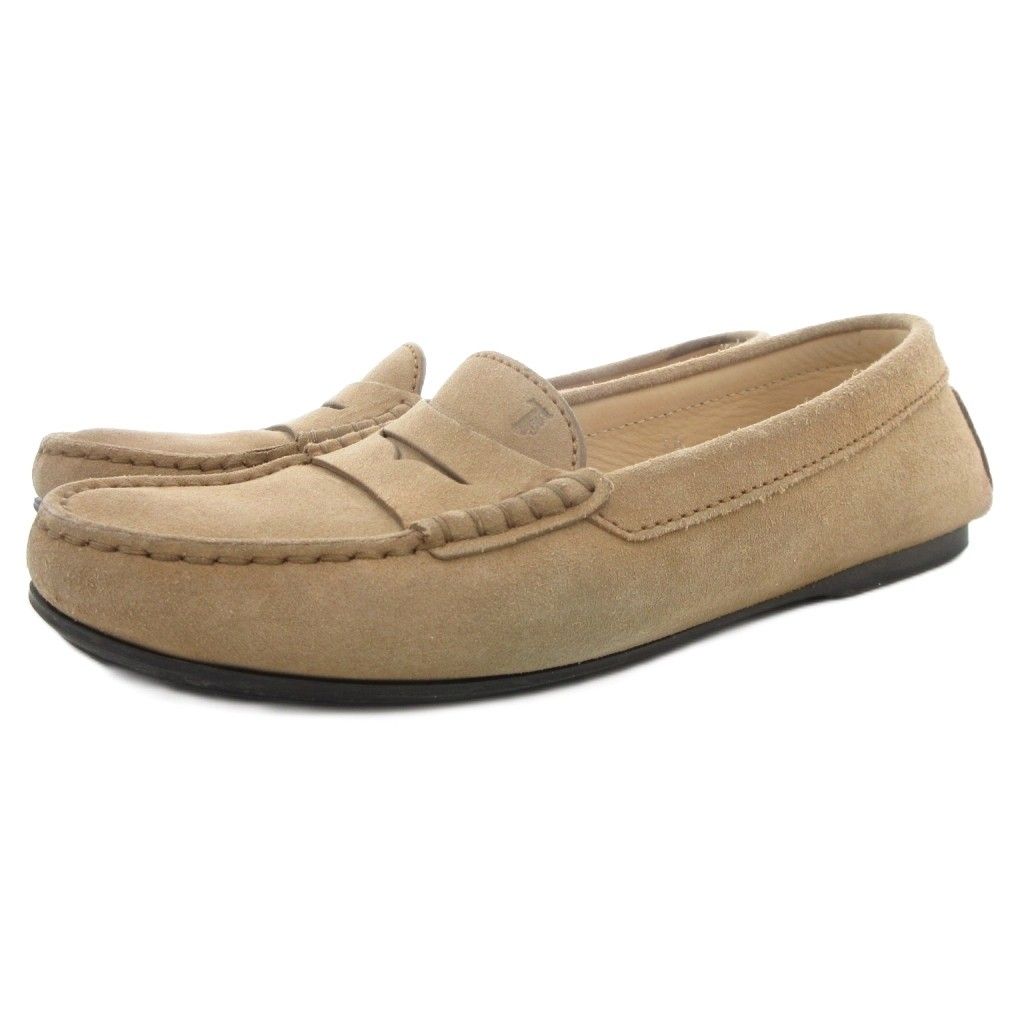 トッズ TOD'S コインローファー ドライビングシューズ スエード 36