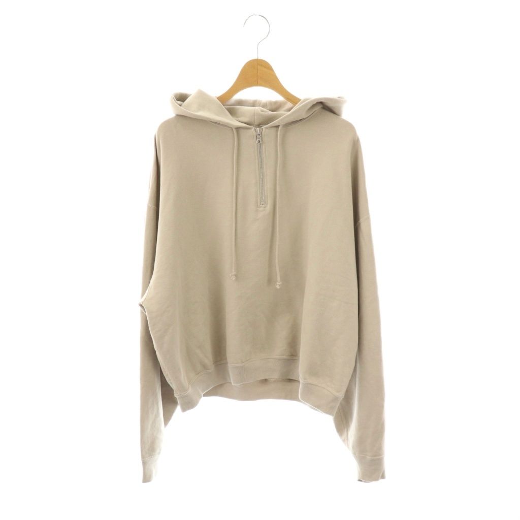 オーラリー AURALEE SUPER SOFT SWEAT BIG HALF ZIP P/O PARKA