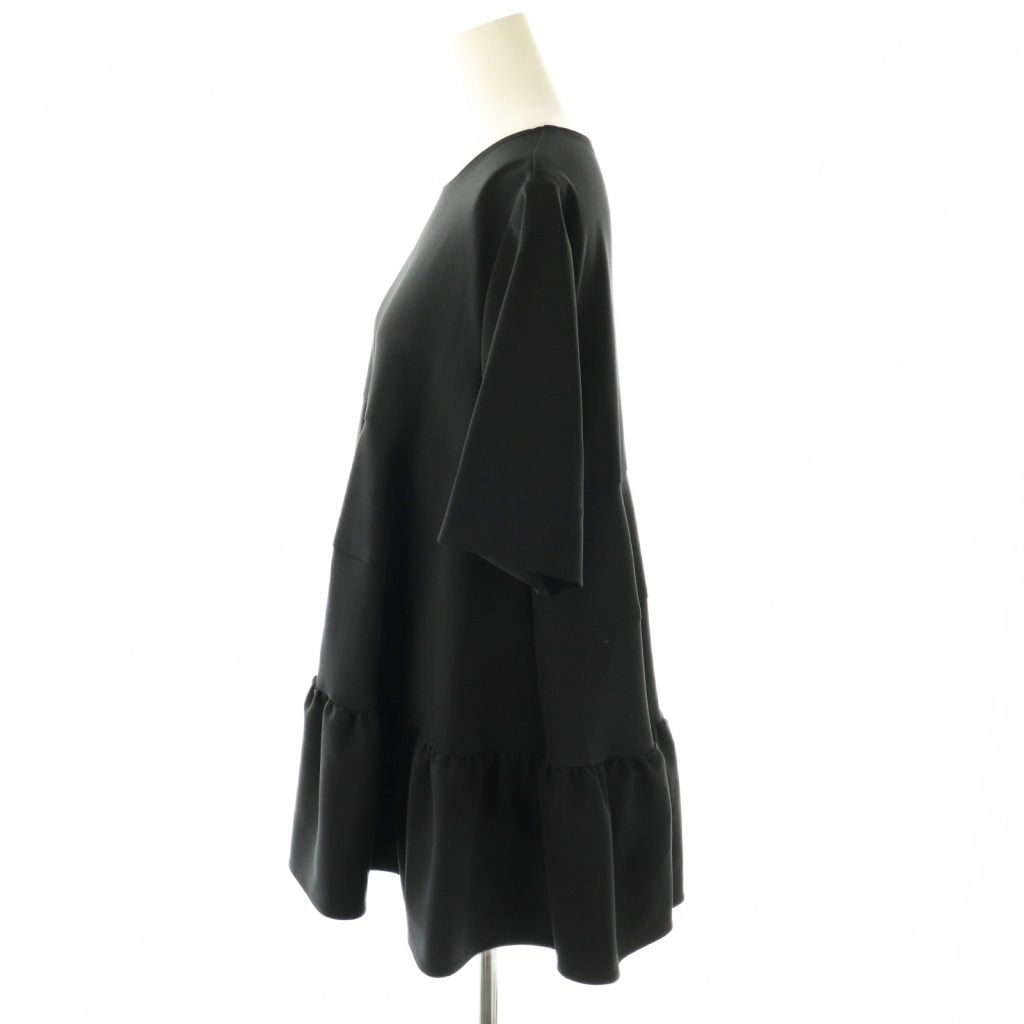  ヨリ yori 23 SS ハーフスリーブティアードブラウス プルオーバー 38 ネイビー HK OS 半袖 シャツ ブラウス