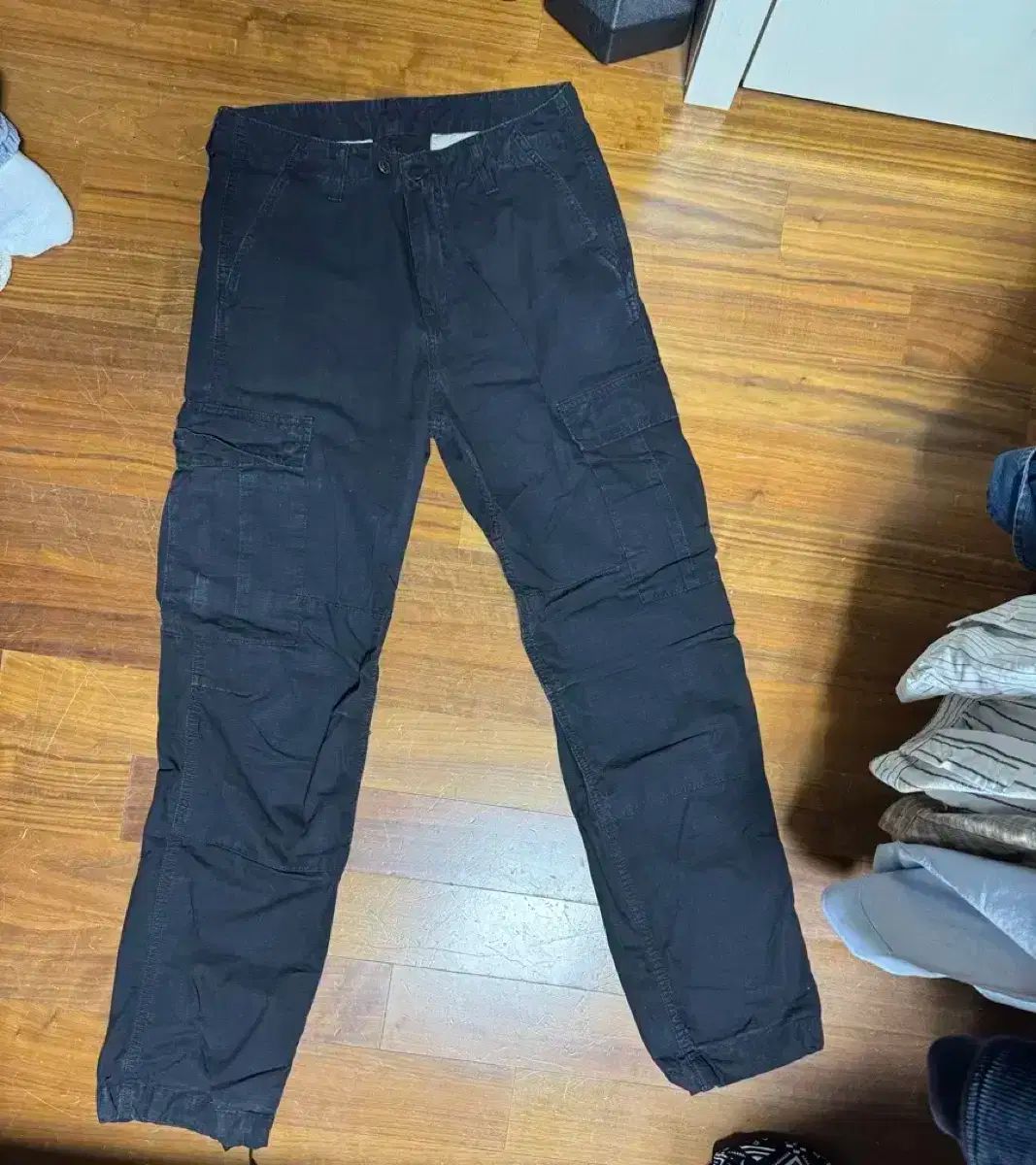 カーハート WIP レギュラー カーゴ パンツ 30x32 ブラック