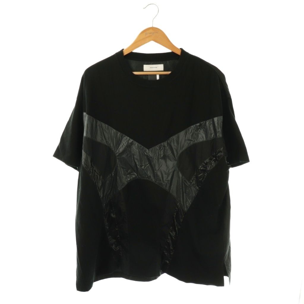 ファセッタズム FACETASM NYLON PATCHWORK TEEトップス カットソー 半袖 5 ブラック HK OS SH