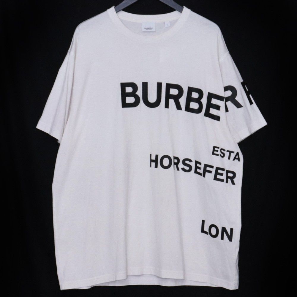 BURBERRY ホースフェリープリント オーバーサイズTシャツ XLサイズ ホワイト 8040691