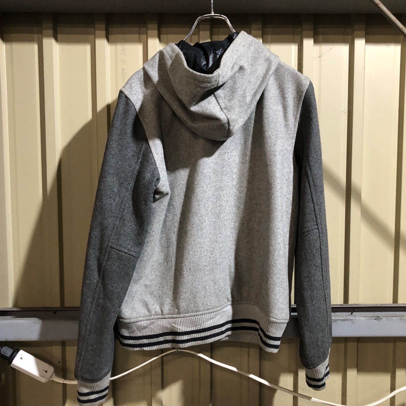 859 NIKE スエードジャケット グレー S ナイキ ジップパーカー 