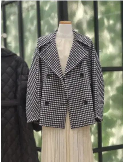 DEWL dewl ネイビー ビック襟 レタリング ウール ジャケット 55 66 サイズ