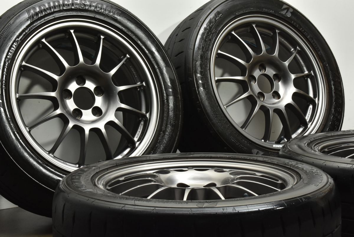 カスタム用に エンケイ RC T 5 16 in 7 J 48 PCD 100 ブリヂストン ポテンザ RE 71 RS 205 55 R 86 カローラスポーツ BRZ インプレッサ
