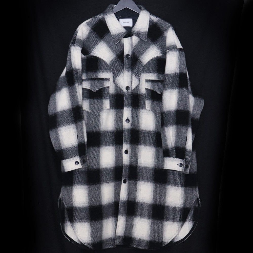 IROQUOIS MULE FLANNEL CHECK CO サイズ3 ホワイト ブラック 379200