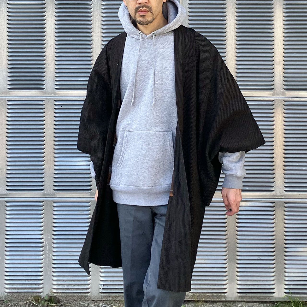 羽織 メンズ 藍染 縞模様 着物 昭和初期 ジャパンヴィンテージ - 和洋折衷ミックスに最適 Haori Jacket Men – Indigo Striped Vintage Kimono