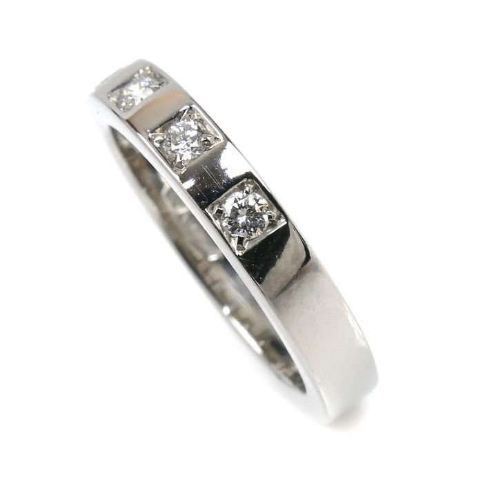 BVLGARI ブルガリ Pt 950プラチナ マリーミー 5 P ダイヤ リング 指輪 336846 ダイヤモンド 7号 5.6 g レディース