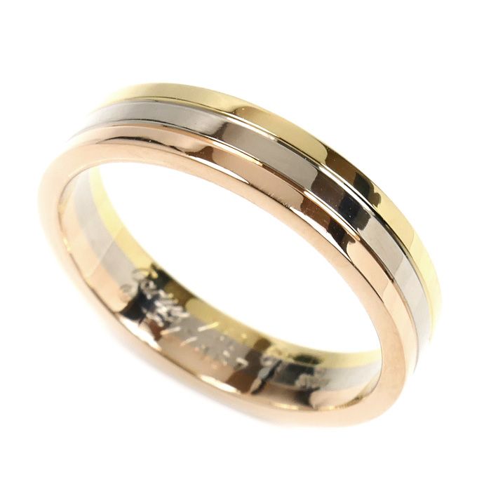 CARTIER カルティエ K 18 YG WG PG ヴァンドーム スリー リング 指輪 20.5号 61 7.4 g メンズ