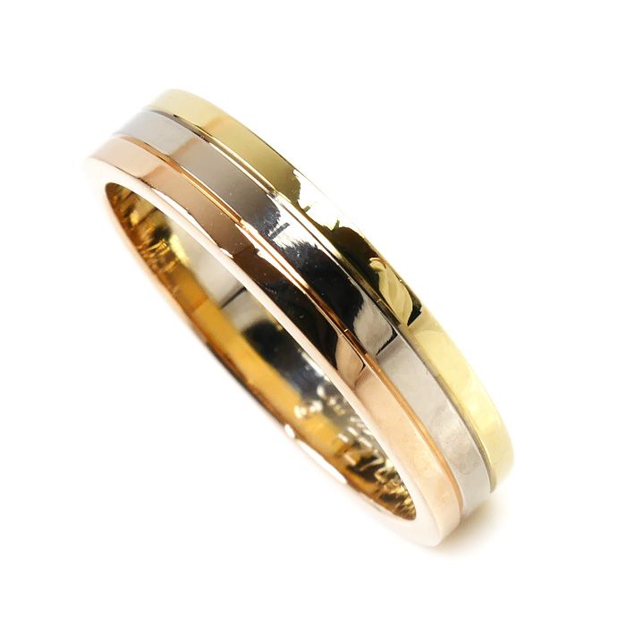 CARTIER カルティエ K 18 YG WG PG ヴァンドーム スリー リング 指輪 20.5号 61 7.4 g メンズ