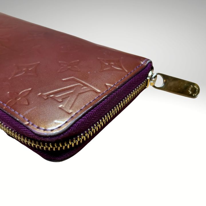 ルイヴィトン ジッピーウォレット ヴェルニ 長財布 パープル E271 ルイ