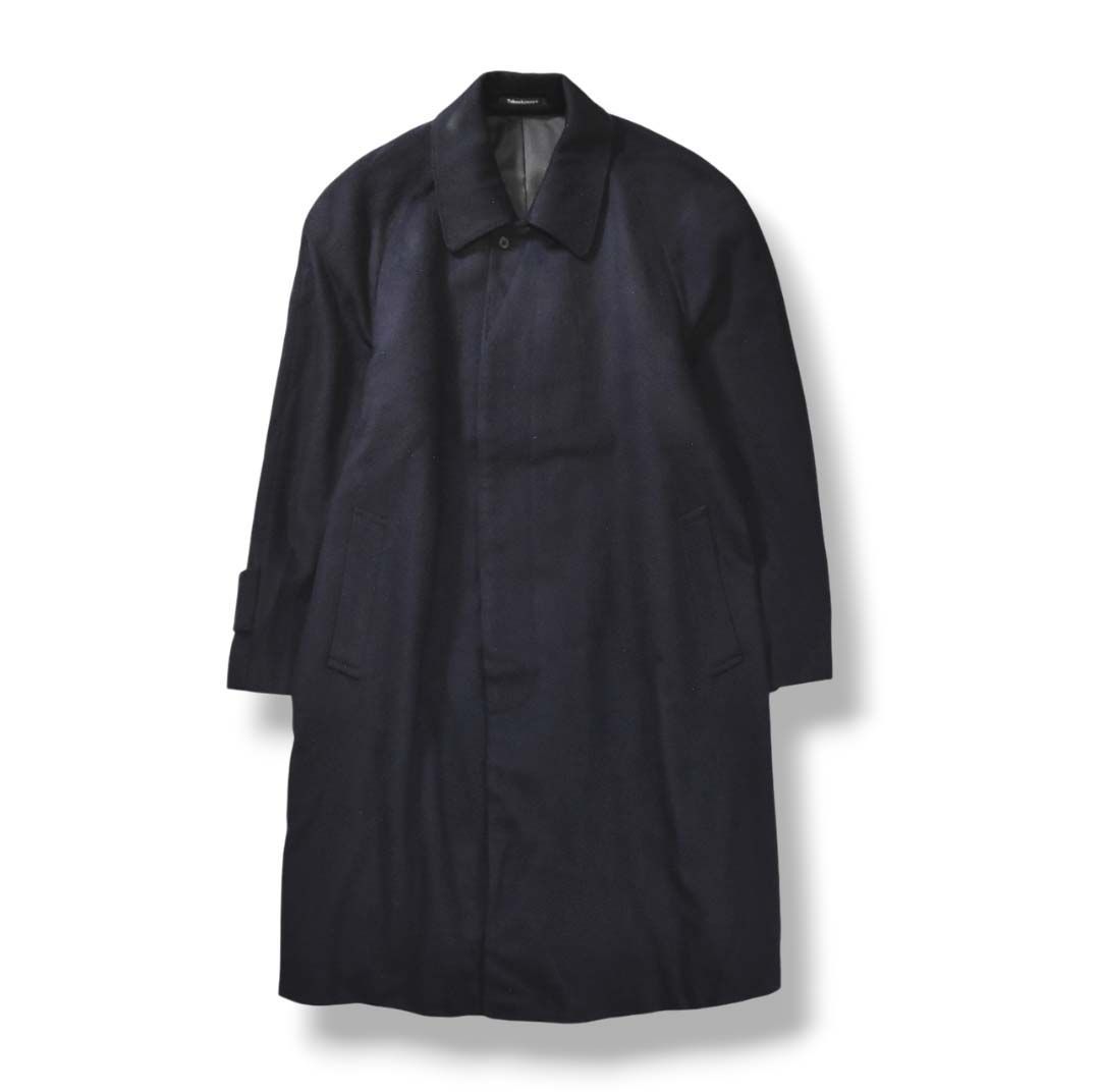 最 英国製 エレフィット 高島屋 ELEFIT Takashimaya ピュアカシミヤ ステン コート オーバーコート アウター ネイビー メンズ