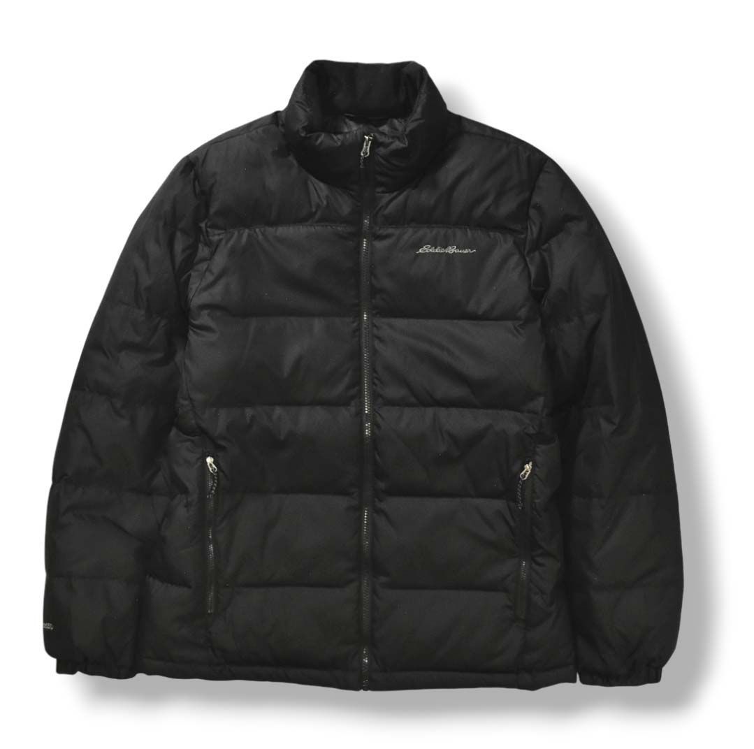 防寒 エディーバウアー Eddie bauer 胸刺繍ロゴ 650FP ベーシック ダウンジャケット アウター アウトドア M ブラック メンズ