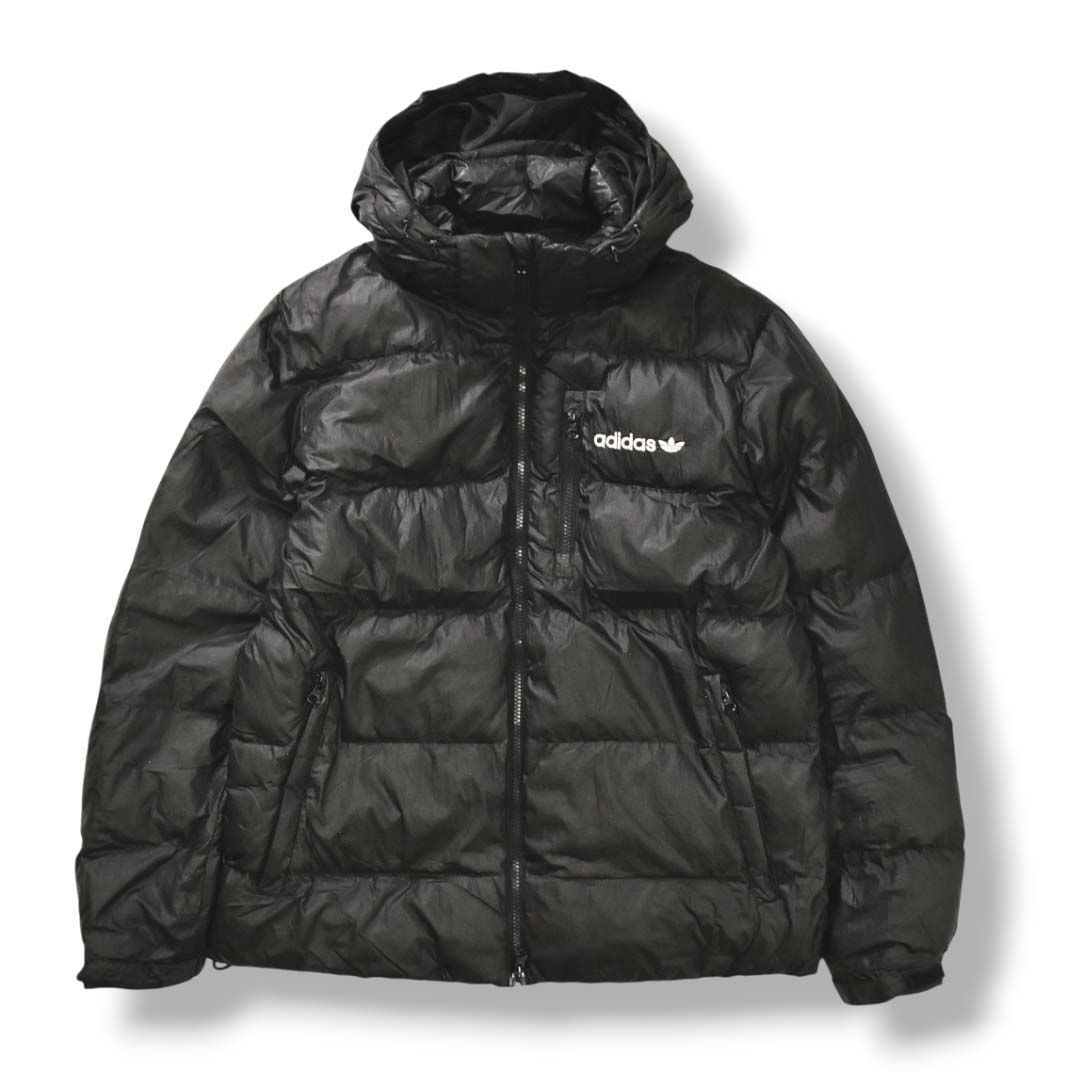 暖 アディダス オリジナルス adidas originals フーデット ヘビー ジャケット Hooded Heavy JKT 中綿 キルティング M ブラック スポーツ カジュアル ウィンドブレーカー ジャンパー メンズ
