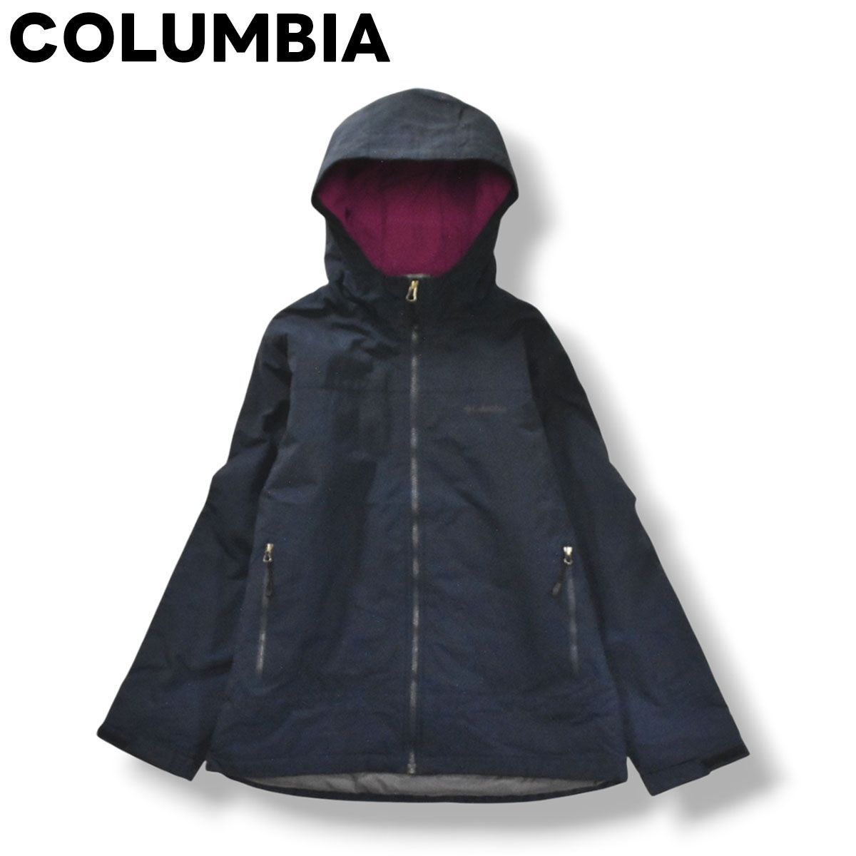 コロンビア COLUMBIA ラビリンスキャニオン 中綿 ナイロン ジャケット ジップ パーカー ジャンパー XL ネイビー x パープル アウトドア ウェア レディース