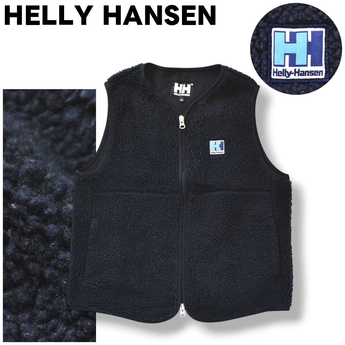 ゴールドウィン製 ヘリーハンセン HELLY HANSEN ファイバー パイル ボア フリース ベスト FIBER PILE Vest ウィメンズ M ネイビー GOLDWIN レディース