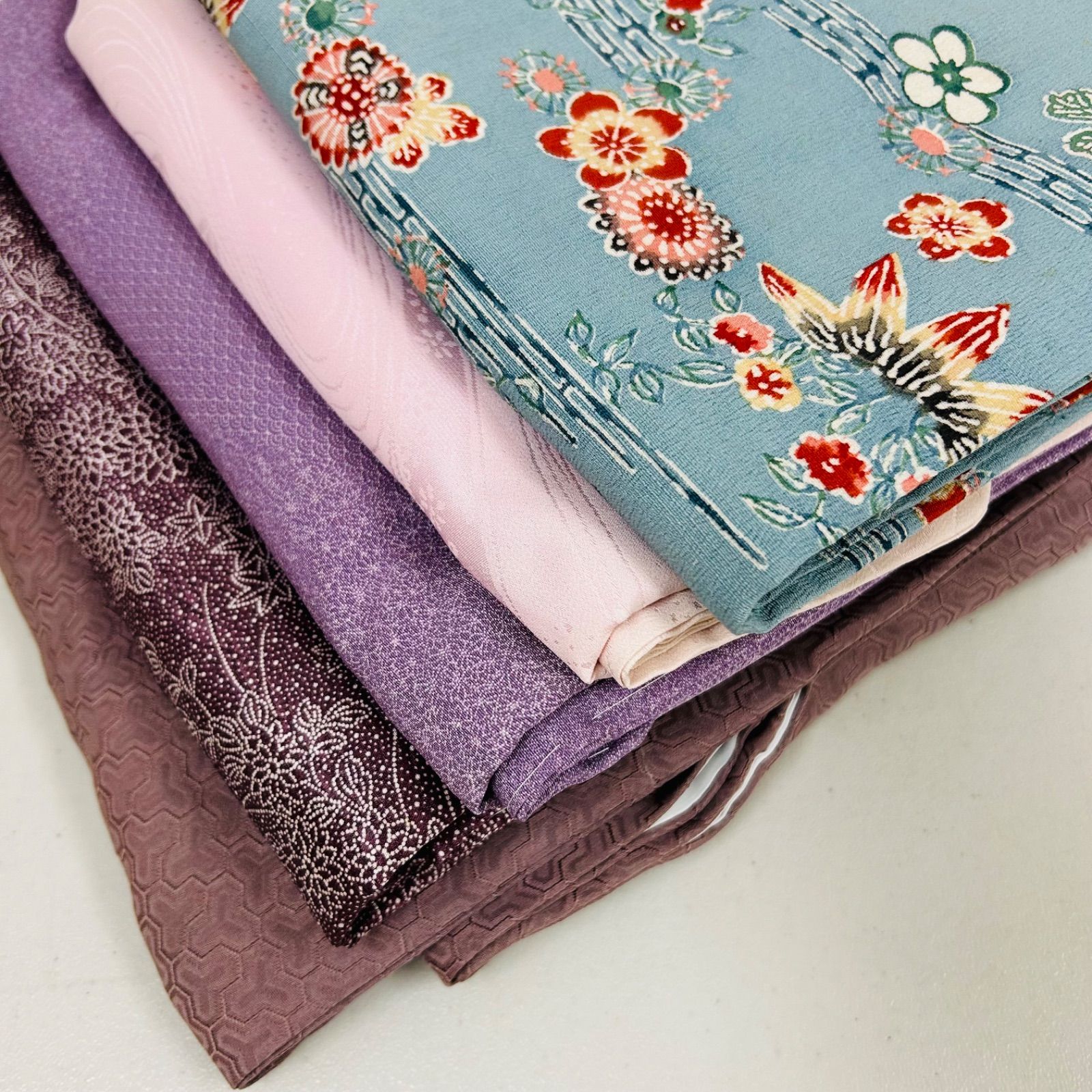 正絹　小紋18枚セット　まとめ売り　リメイク　素材用 小紋 着物 正絹 5着 着物まとめ売り リメイク材料 m-504 - メルカリ