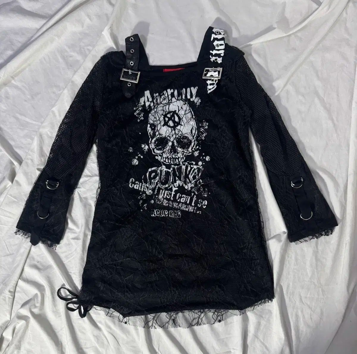 ACDC RAG スカル スパイダー ロングスリーブ