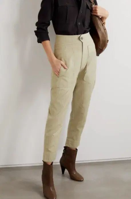 イザベルマラン エトワール 랄루니 カーキ コットンブレンド パンツ 36サイズ