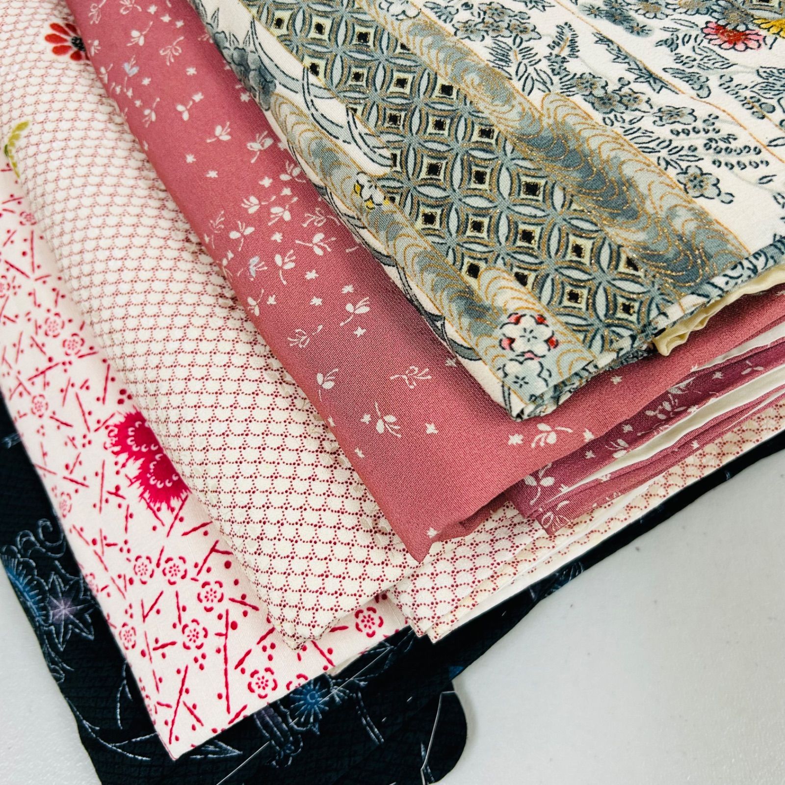 小紋 着物 正絹 5着 着物まとめ売り リメイク材料 m-506 - メルカリ