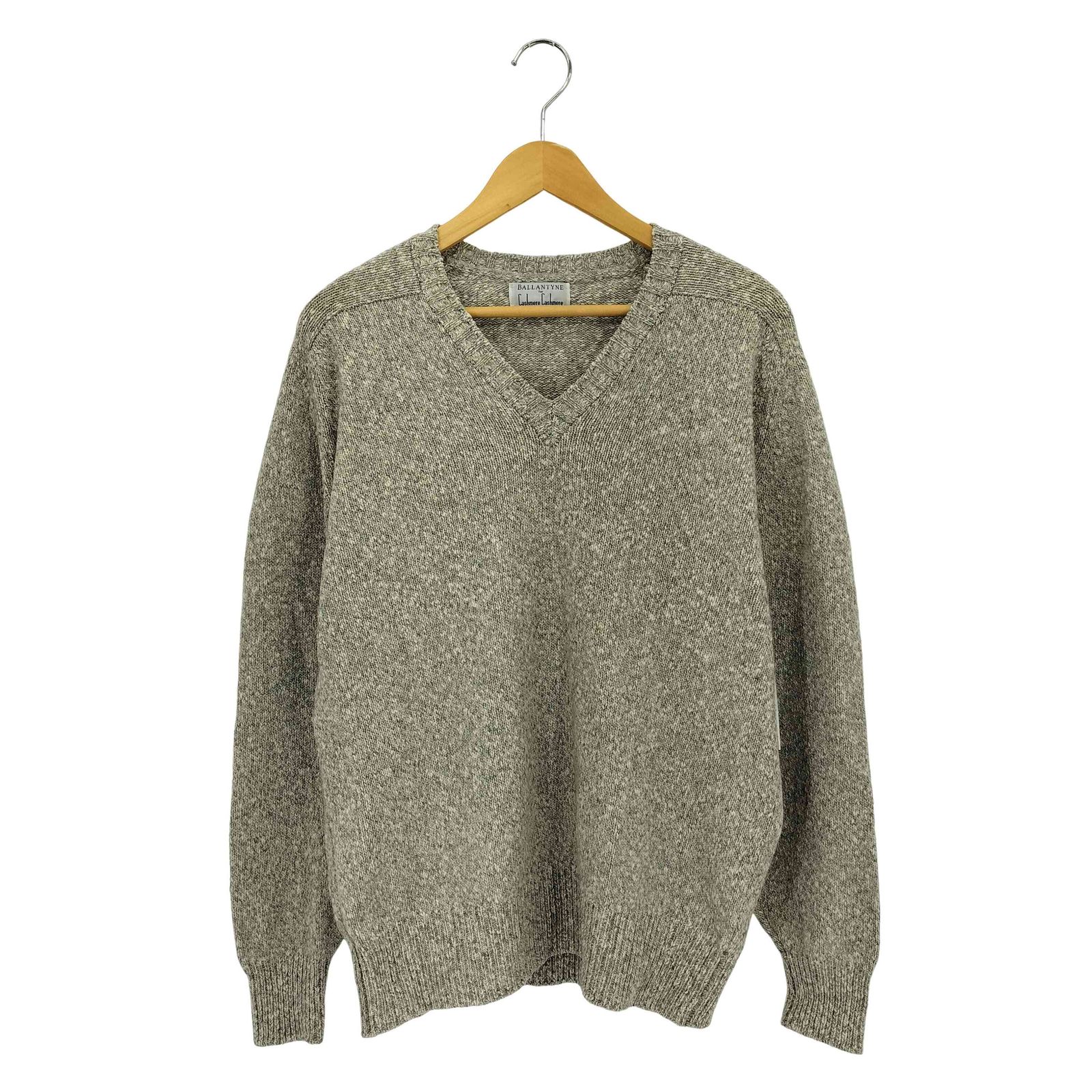 バランタイン BALLANTYNE スコットランド製 Vネック 100% カシミヤ
