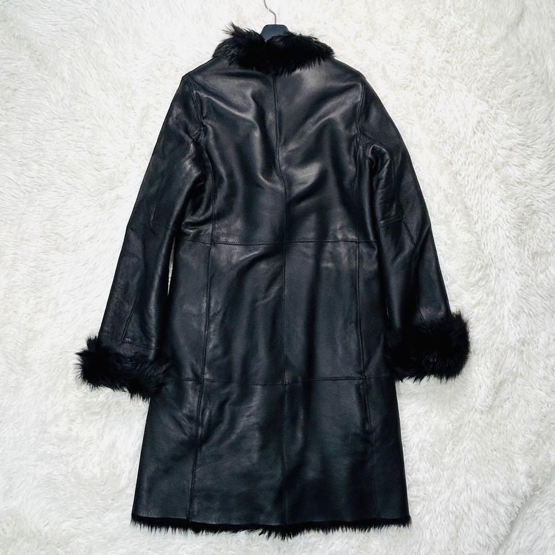 値下 YH.KIM ワイエイチキム ミンクコート 毛皮 YHKIM 未使用級 YH.KIM ワイエイチキム ラムレザー 本革 ロングコート ファー