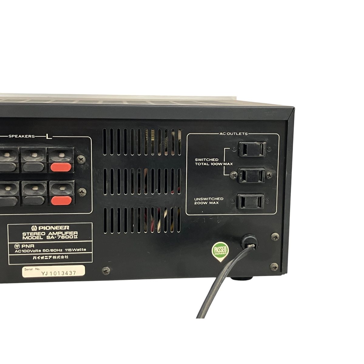 Pioneer パイオニア SA-7600II プリメインアンプ 音響機材 ジャンク
