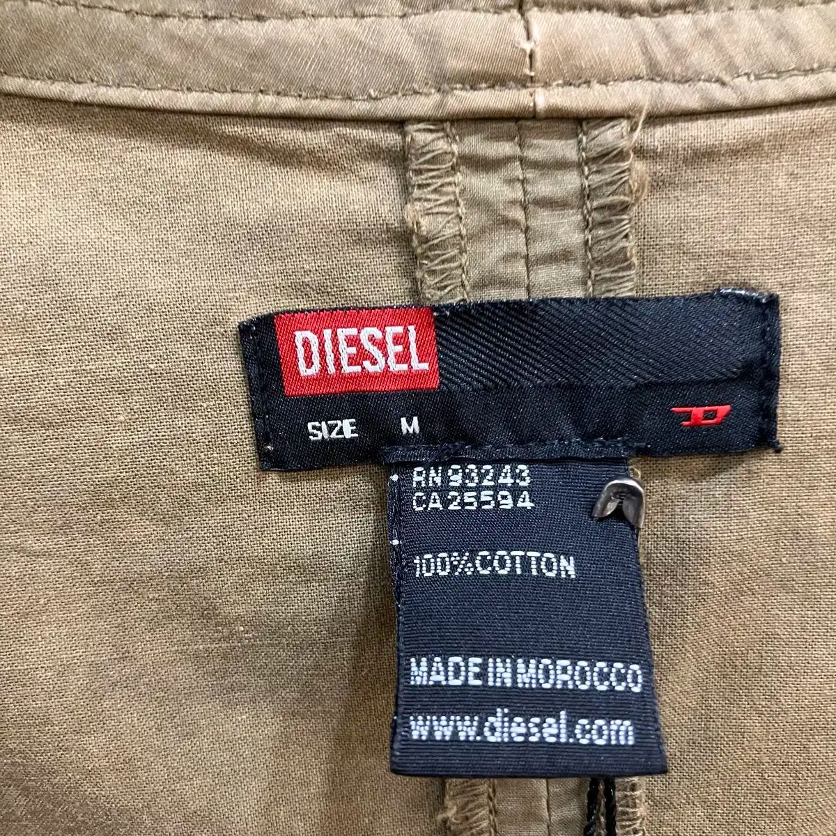 DIESEL カーキ ボタンダウン ロング ワンピース M