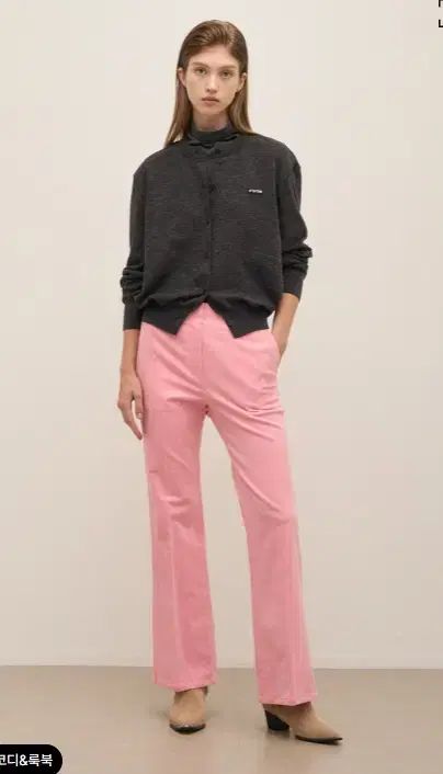 システム SYSTEM ピンク コーデュロイ パンツ 44 サイズ 23fw