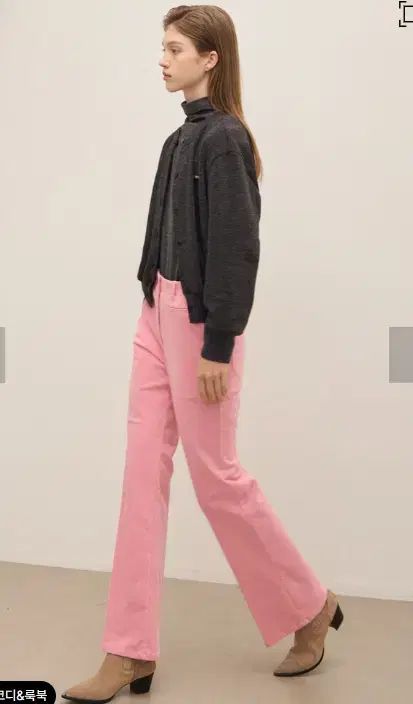 システム SYSTEM ピンク コーデュロイ パンツ 44 サイズ 23fw