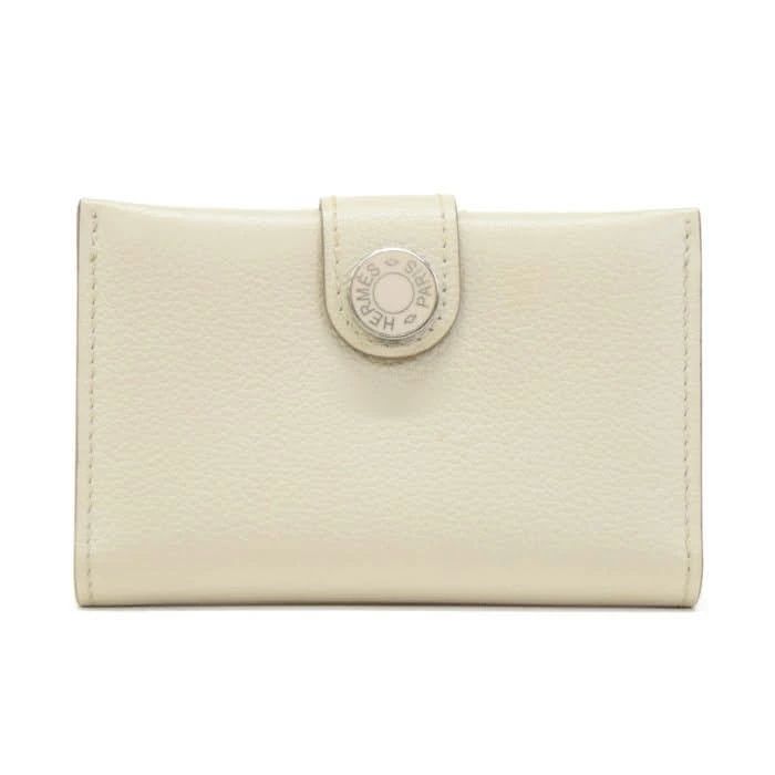 エルメス HERMES RMS カードケース エバー レザー SV金具 B刻印 セリエボタン 二つ折り カードホルダー 名刺入れ パスケース コンパクトウォレット レディース メンズ べトン アイボリー mbl 26004