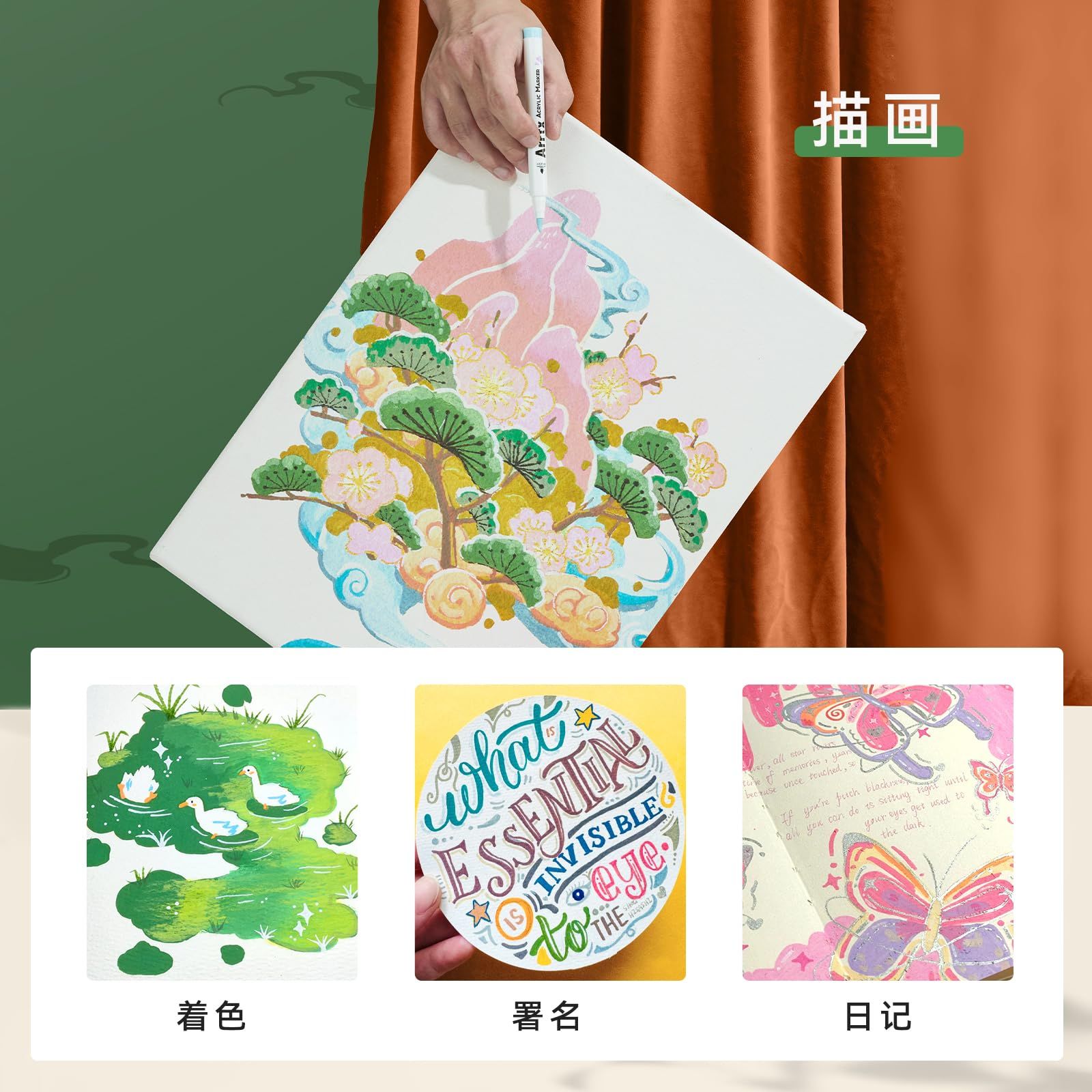 キャンバス DIYクラフト作成用の追加ブラシチップ