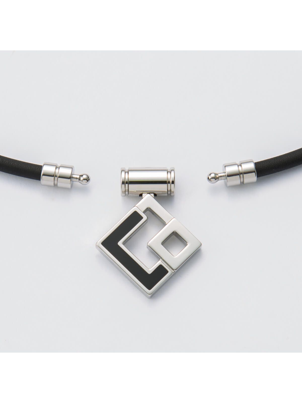 ムラサキパーク Colantotte コラントッテ TAO 磁気ネックレス AURA アウラ Lサイズ シルバー×ブラック グレープフルーツジュース ネックレス 