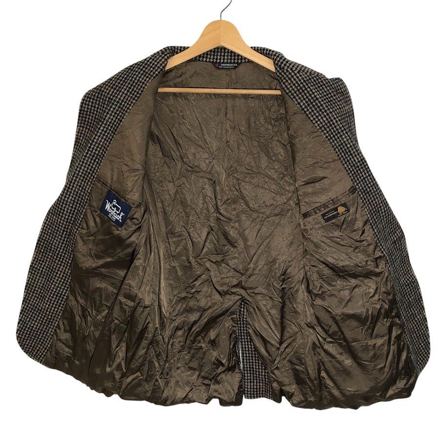ウールリッチ　USA製　ウールジャケット　千鳥格子柄　ブラウン　美品 80~90's vintage 80~90年代 ヴィンテージ Woolrich ウールリッチ 千鳥