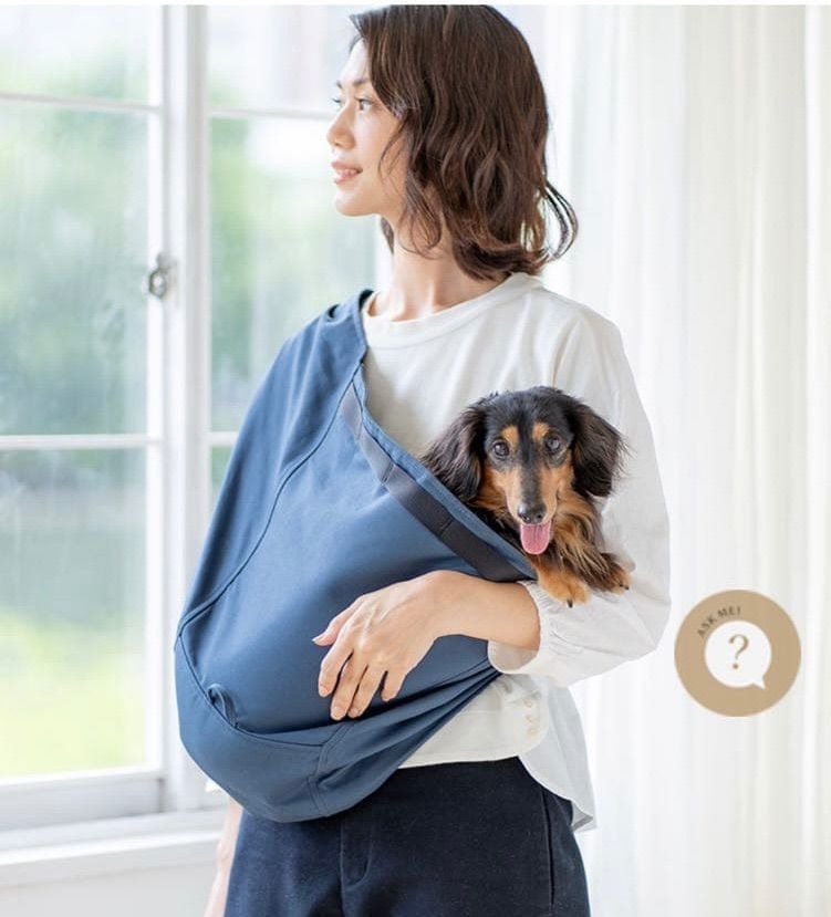 MY 206 犬用スリング エルバ ドッグスリング ファーシル ダークブルー2 4 kg 15 kg対応 なし