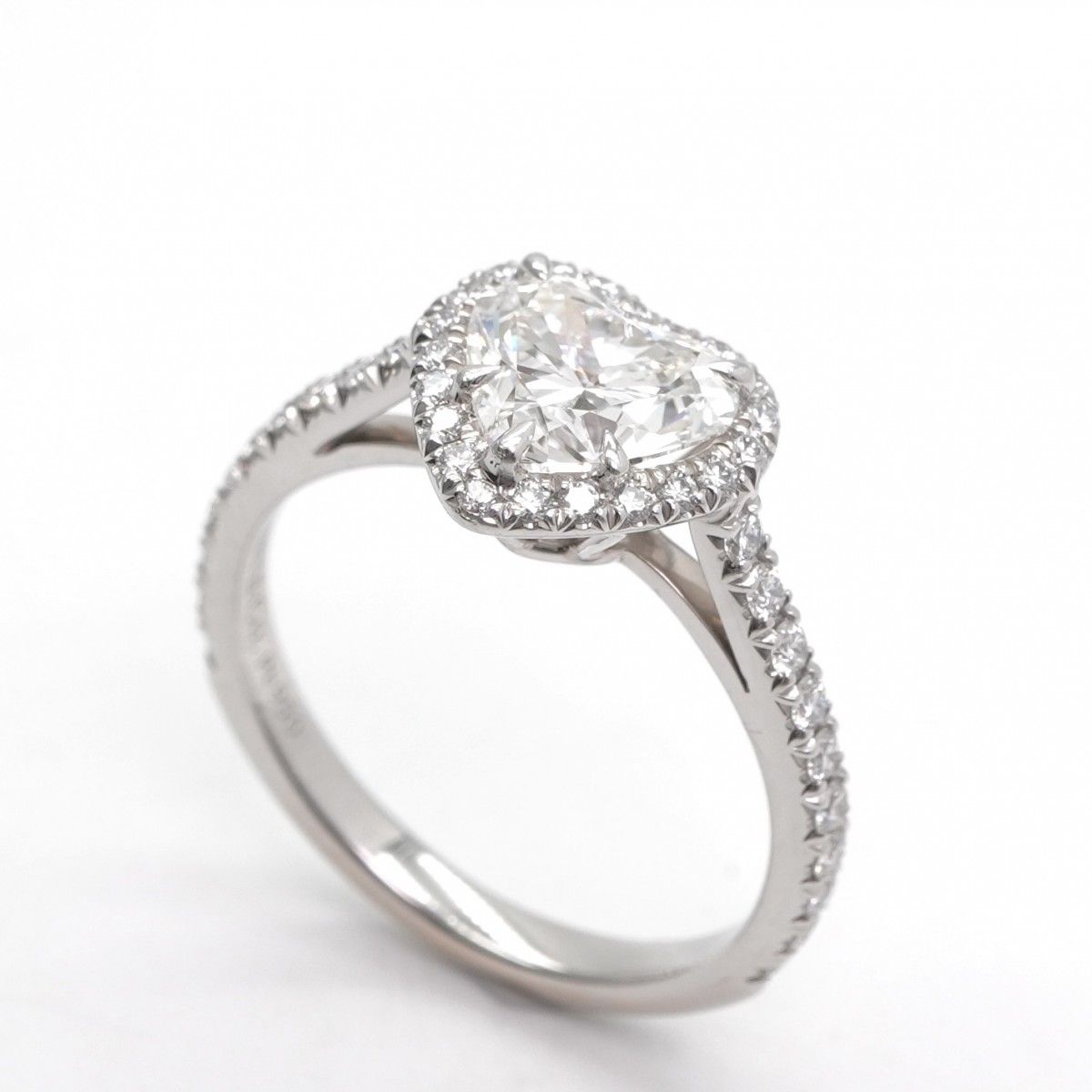 Tiffany & Co. ティファニー Pt950ハートシェイプ ダイヤリング TIFFANY＆Co.】ティファニー『PT950 ハートシェイプ ダイヤモンド0.37