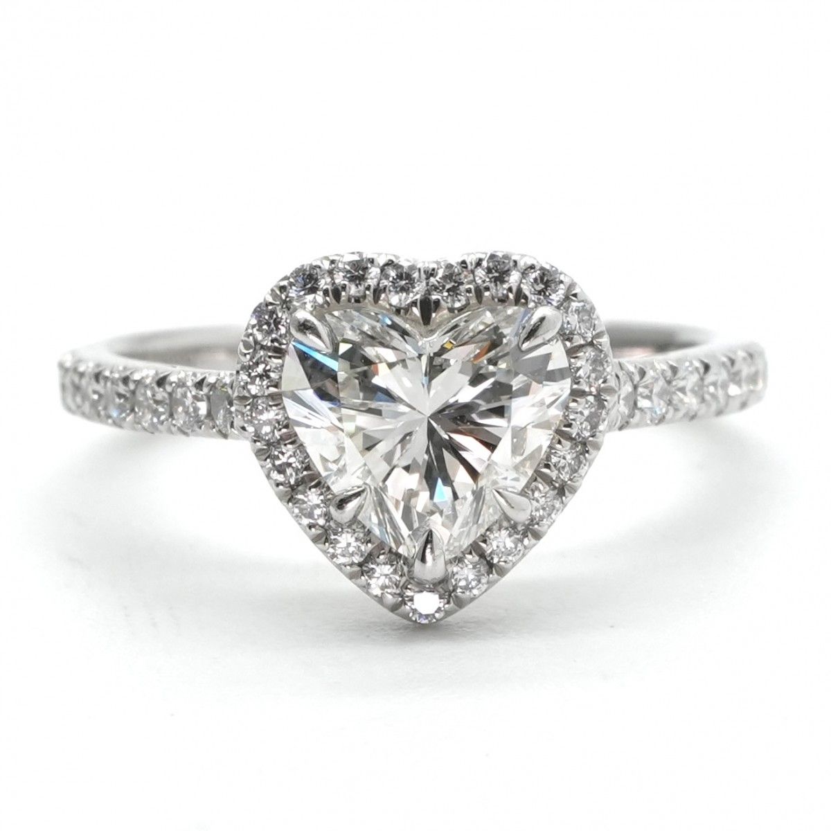 Tiffany & Co. ティファニー Pt950ハートシェイプ ダイヤリング Tiffany & Co. ティファニー Pt950ハートシェイプ ダイヤリング