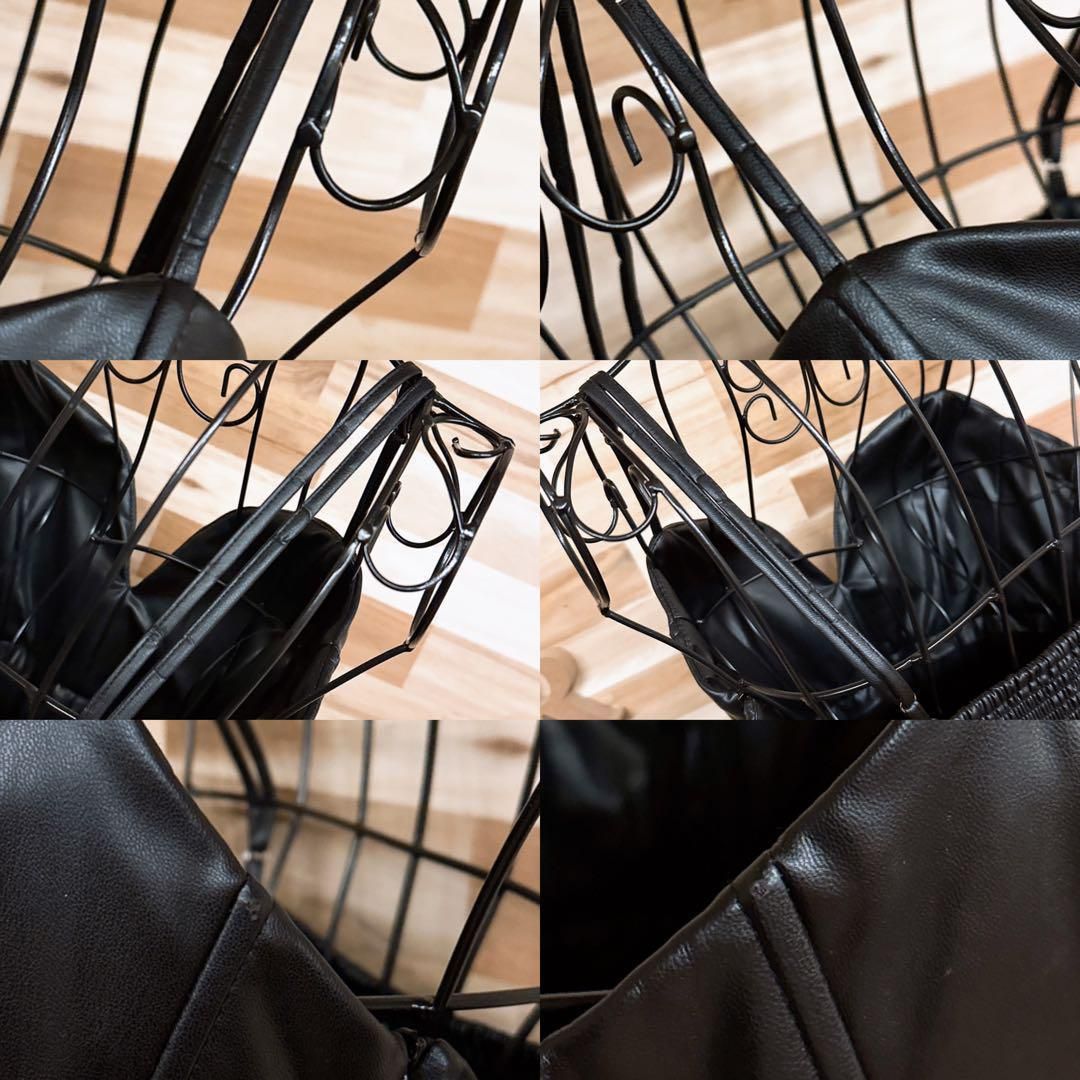 【正規品 本物】 ザラ フェイク レザー ロング キャミ ドレス ワンピース M 黒ブラック