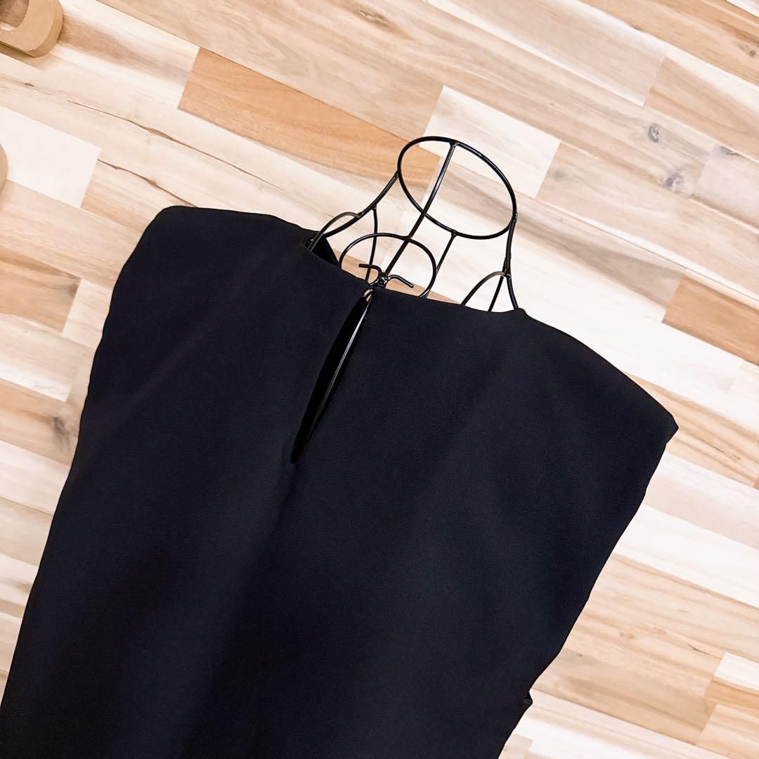  ザラ ノースリーブ ミニ ワンピース シンプル M 黒ブラック ノースリーブ ミニワンピース