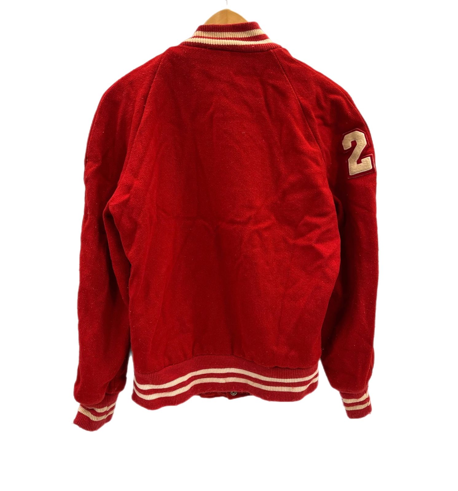 ヴィンテージ 50 s~60 s 50~60年代 ウールスタジャン ヴァーシティジャケット アワード レターマン ワッペン レザーパイピング ラグランスリーブ ジャケット レッド 101MT-5331