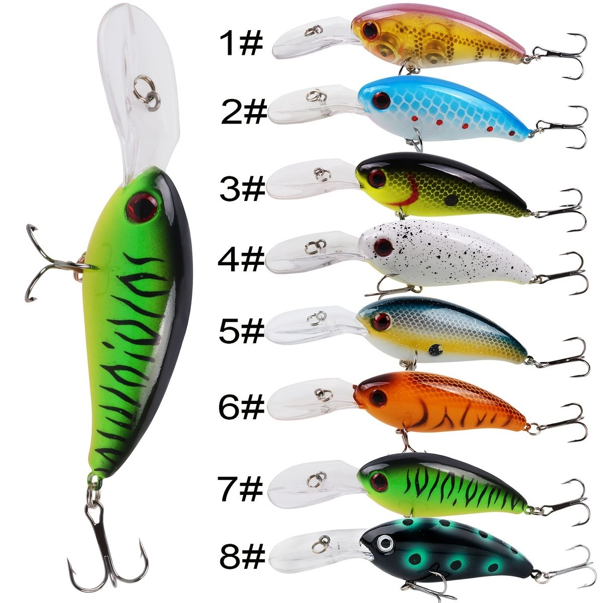 リアルな泳ぎ＆多彩なカラー】クランクベイト ハードルアー 淡水海水