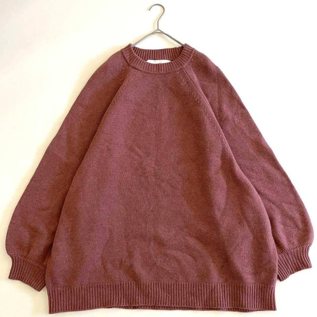 MR MITTENS ミスターミトンズ カシミヤ オーバーサイズニット プルオーバー ドルマン ピンクブラウン フリー