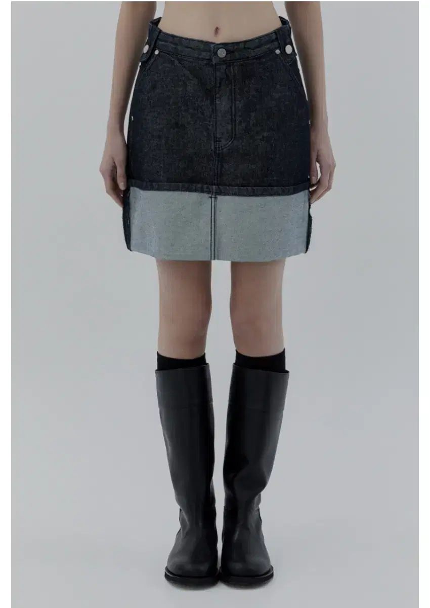 TREEMINGBIRD ロールアップデニムミニスカート