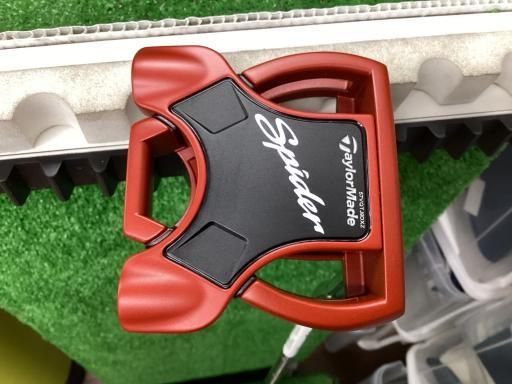 テーラーメイド Spider RED ダブルベンド 33インチ パター PT スチール フレックスその他 メンズ 男性用 右利き 右用 Bランク ゴルフクラブ