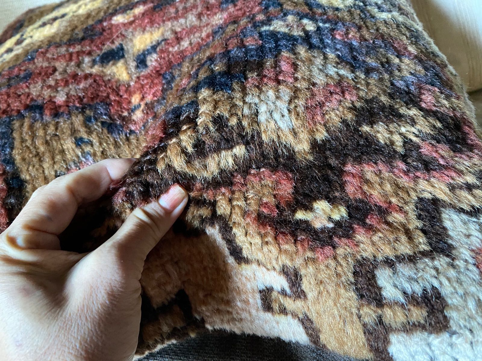 オールド絨毯　ピローカバー　トルコ　カルス オールド絨毯 ピローカバー トルコ カルス オールド絨毯 ピローカバー