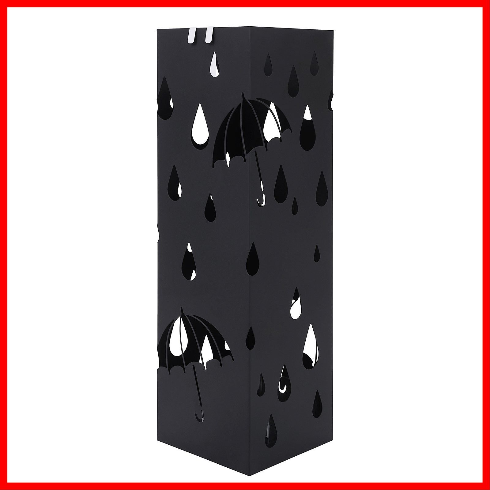 水受けトレイ付き アンブレラスタンド おしゃれ 玄関収納 倒れにくい ブラック 傘たて LUC49B 傘立て