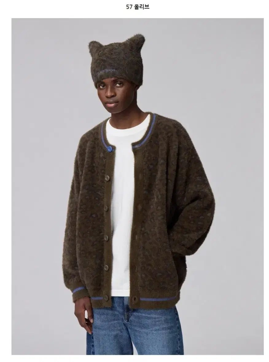 GU アンダーカバー シェイキー クルーネック カーディガン オリーブ