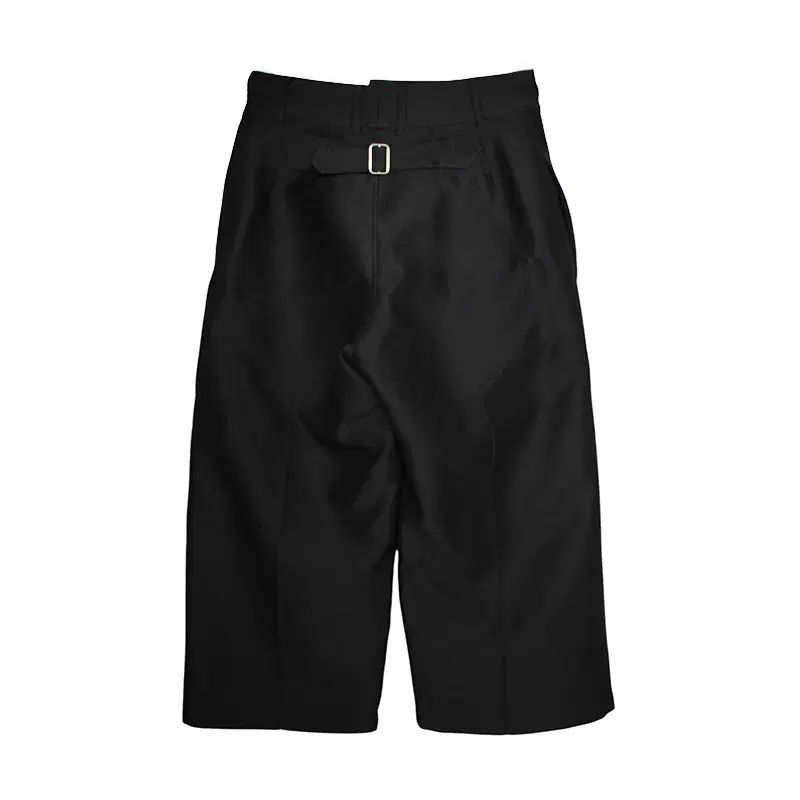 ランバン ブラック ウールシルク ワイド パンツ 55