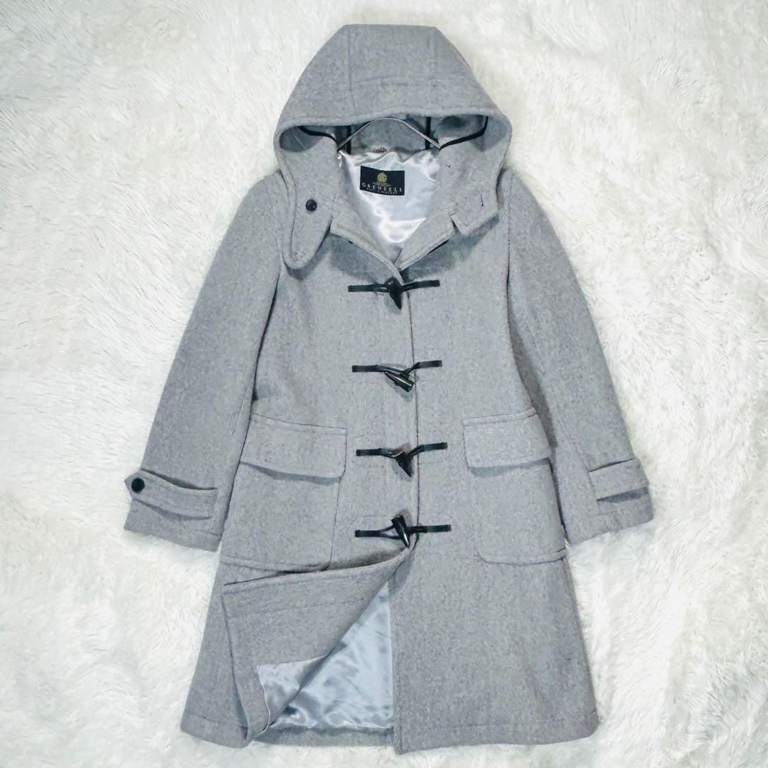 Grenfell グレンフェル ヘリンボーン ダッフルコート グレー 36